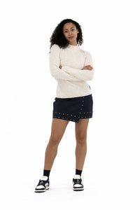 Studded Wrap Skirt