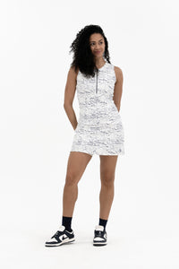 White/Navy Crackle