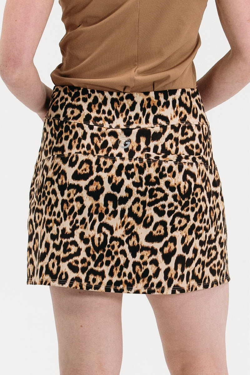 Leopard Zip Front Skirt