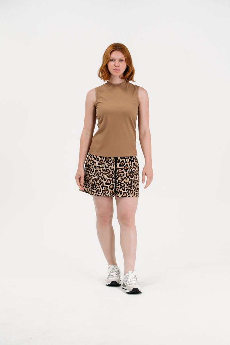 Leopard Zip Front Skirt