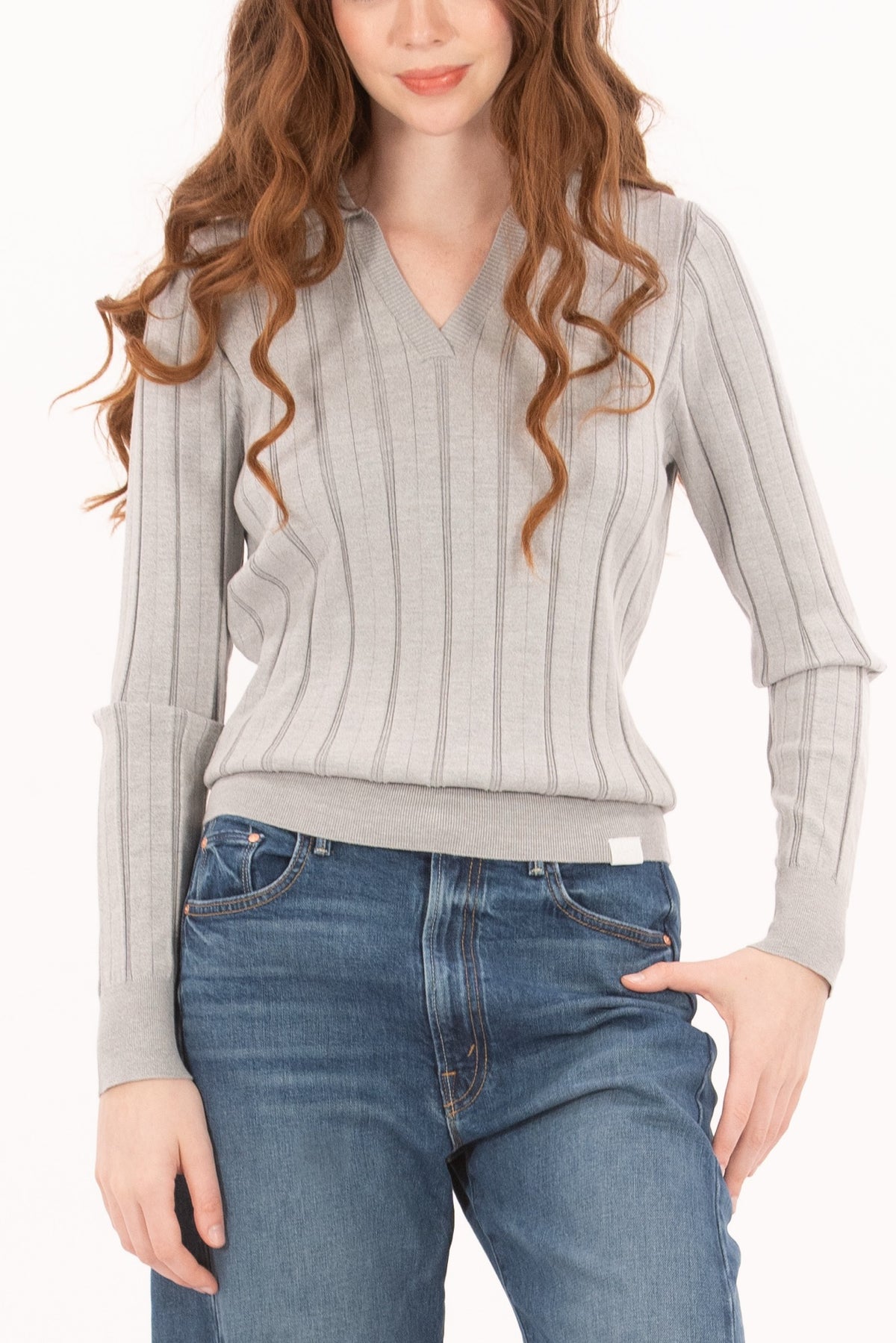 LS Textured Knit Polo