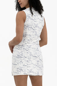 White/Navy Crackle
