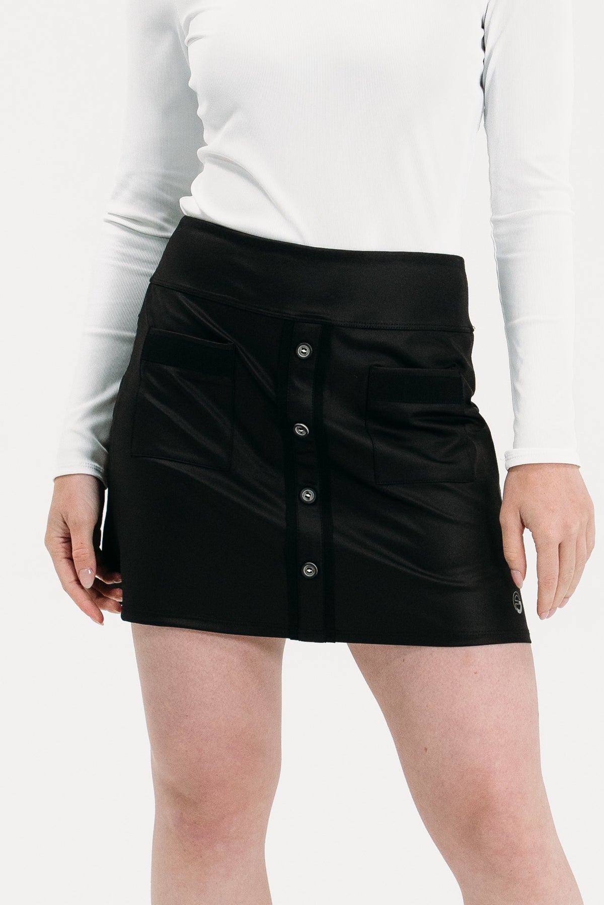 Satin Shine Skirt FG-0906-BLK-XS