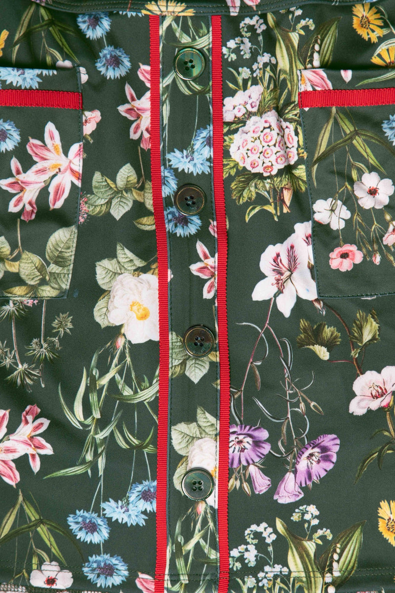 Green Multi Floral