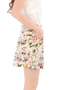 Mille Fleurs Notch Hem Skirt