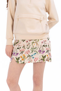 Mille Fleurs Notch Hem Skirt