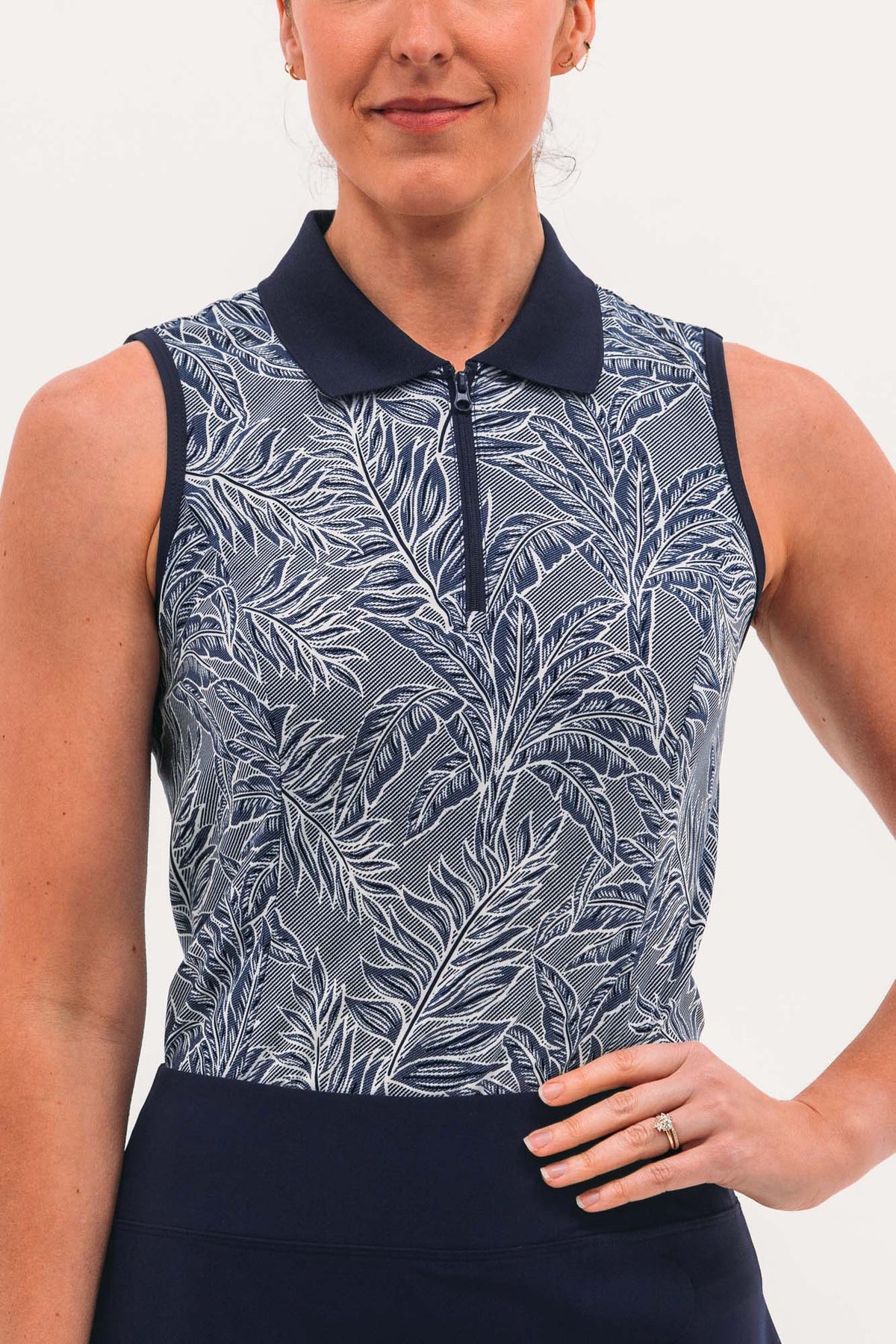 America Palm Print Polo