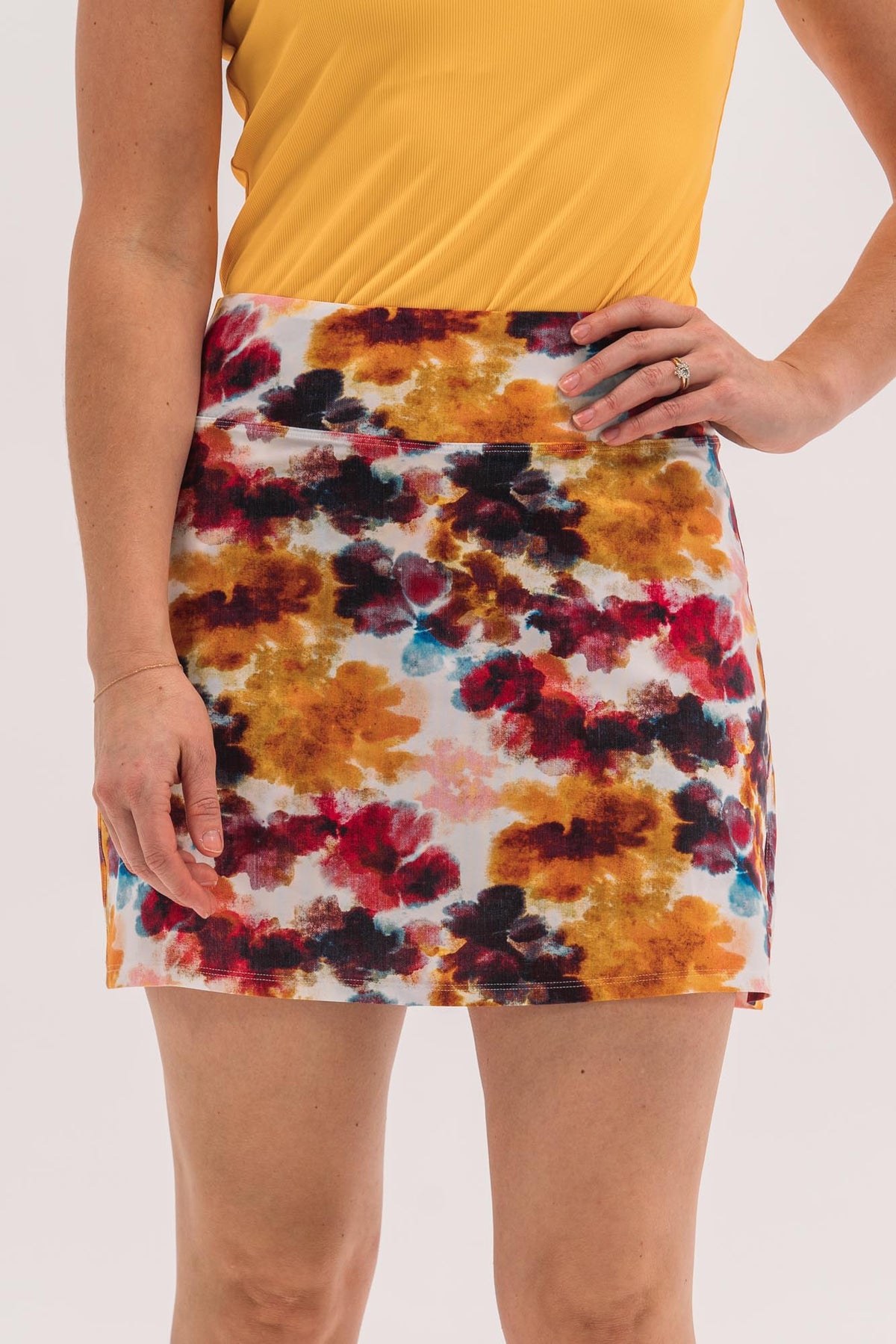Abstract Floral Skirt FG-0485-FLR-XXS