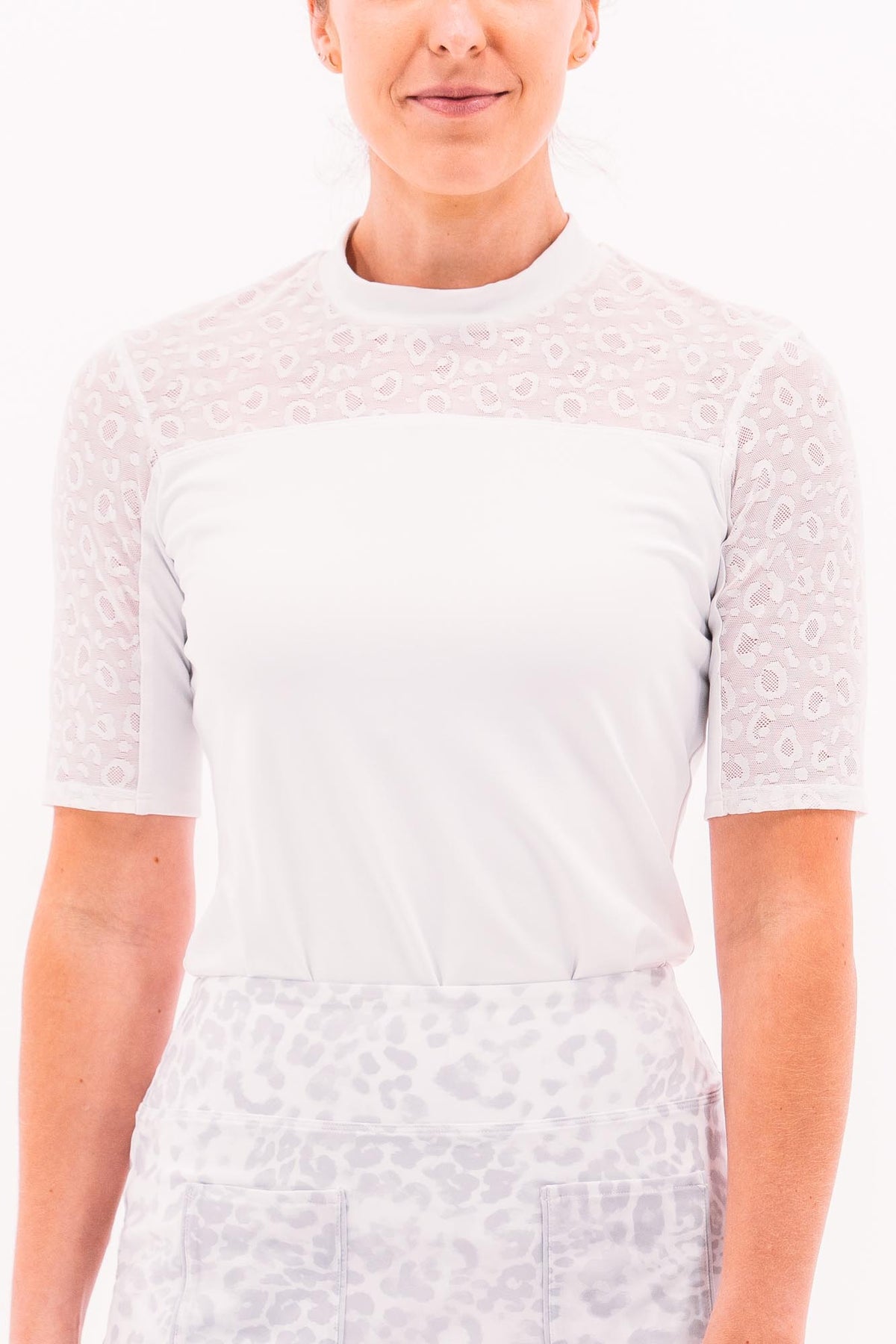 Mesh SS Top Leopard