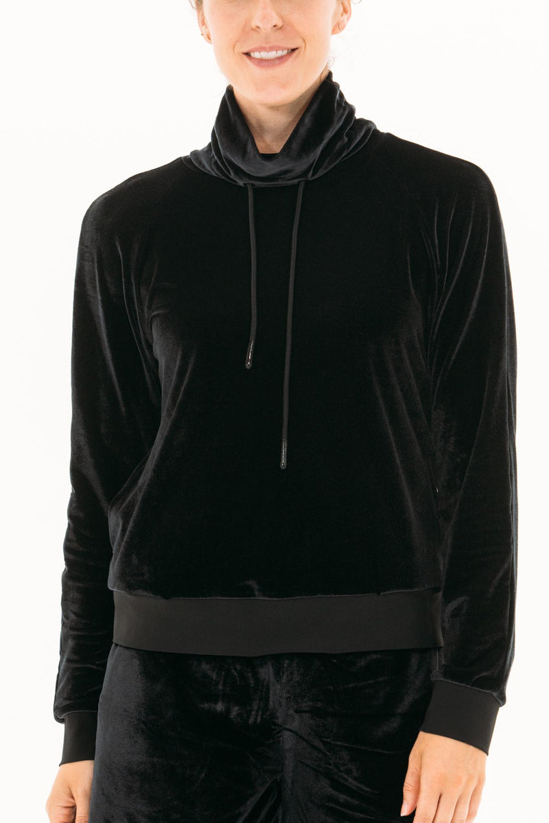 Velour Velvet Funnel Neck